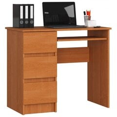 Письменный стол NORE A6, левый, светло-коричневый цена и информация | Компьютерные, письменные столы | 220.lv