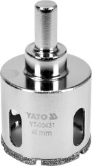 Dimanta urbšanas kronis Yato Ø 40 mm (YT-60431) cena un informācija | Rokas instrumenti | 220.lv
