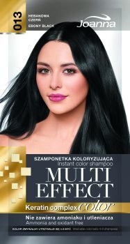 Окрашивающий шампунь для волос Joanna Multi Effect 35 г, 013 Ebony Black цена и информация | Краска для волос | 220.lv