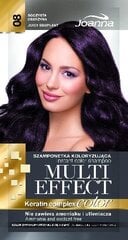 Окрашивающий шампунь для волос Joanna Multi Effect 35 г, 08 Juicy Egoplant цена и информация | Краска для волос | 220.lv