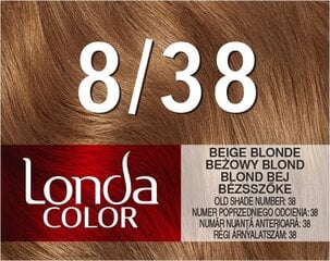 Краска для волос Londacolor, 8/38 Beige Blonde цена и информация | Краска для волос | 220.lv