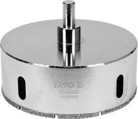 Алмазная коронка для сверления Yato Ø 105 мм (YT-60435) цена и информация | Механические инструменты | 220.lv