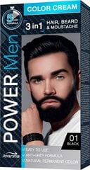 Matu krāsa vīriešiem Joanna Power Man, 01 Black цена и информация | Краска для волос | 220.lv