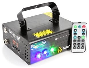 BeamZ Surtur II Double Laser Gaismu efekts RG Gobo DMX IRC 3W Blue LED cena un informācija | Svētku dekorācijas | 220.lv