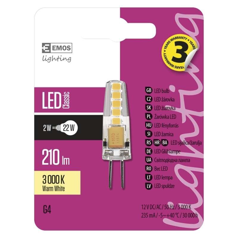 LED spuldze JC A++ 2W G4 210 lm WW цена и информация | Spuldzes | 220.lv