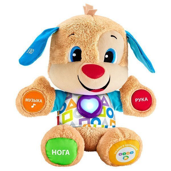 Interaktīvs izglītojošs kucēns Fisher Price Laugh & Learn, krievu valodā цена и информация | Rotaļlietas zīdaiņiem | 220.lv