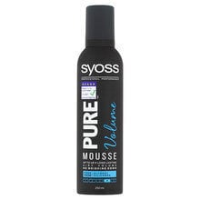 Ilgnoturīga apjoma putojošs līdzeklis bez kaitīgām vielām SYOSS "Pure Volume" 250 ml цена и информация | Средства для укладки волос | 220.lv