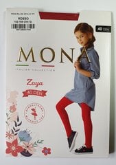 Гладкие колготки для девочек MONA ZOYA 40 Rosso цена и информация | Носки, колготки для девочек | 220.lv