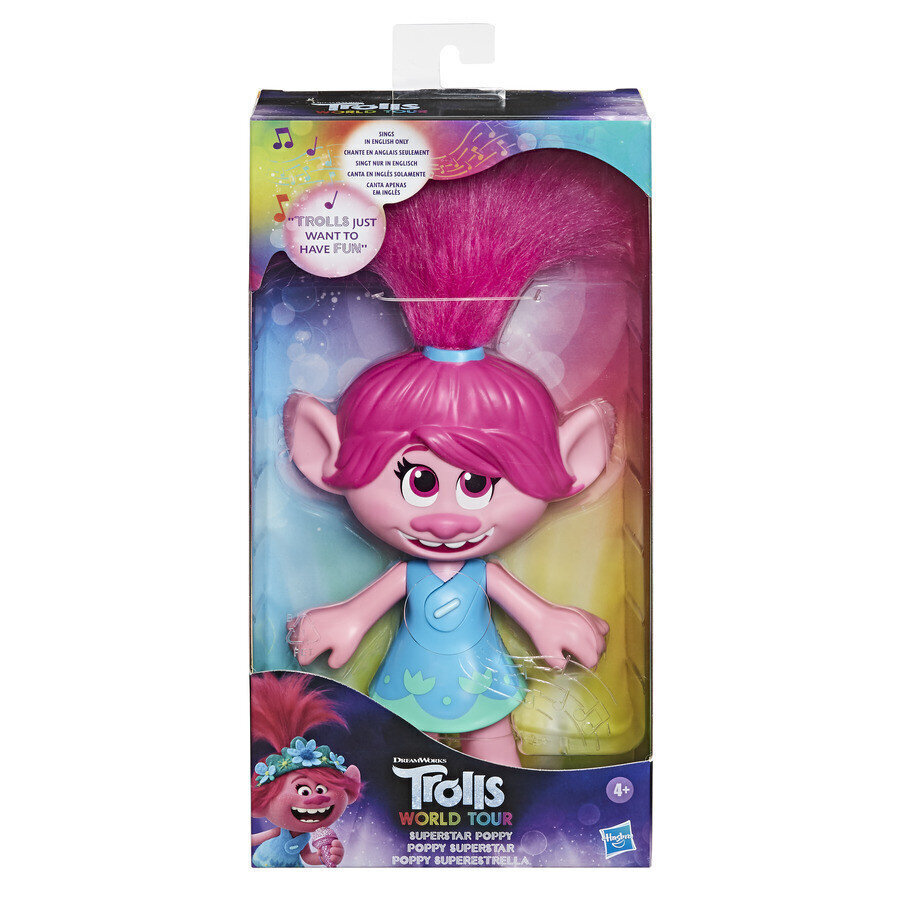 Dziedošā lelle Trolls Poppy Hasbro 20 cm цена и информация | Rotaļlietas meitenēm | 220.lv