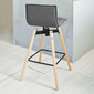 Bāra krēsls SoBuy FST45-DG, pelēks/brūns cena un informācija | Virtuves un ēdamistabas krēsli | 220.lv