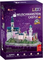 3D puzle CubicFun Neuschwanstein Castle (ar LED apgaismojumu) 128 d. cena un informācija | Cubicfun Rotaļlietas, bērnu preces | 220.lv