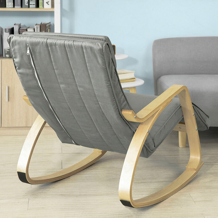 Šūpuļkrēsls SoBuy FST16-DG, pelēks/brūns цена и информация | Atpūtas krēsli | 220.lv