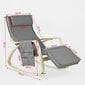 Šūpuļkrēsls SoBuy FST18-DG, pelēks/brūns цена и информация | Atpūtas krēsli | 220.lv