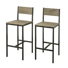 Комплект из двух стульев SoBuy FST53, коричневый/черный цена и информация | Стулья для кухни и столовой | 220.lv