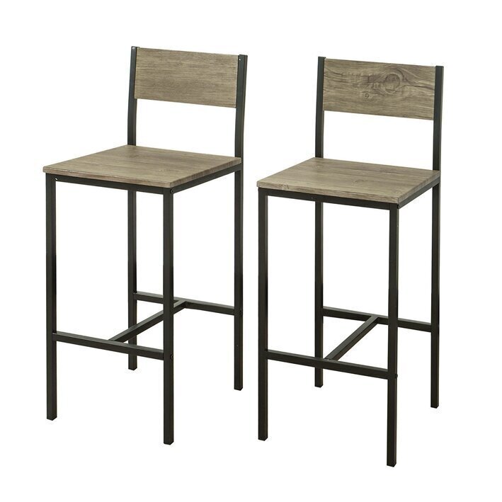 Divu krēslu komplekts SoBuy FST53, brūns/melns цена и информация | Virtuves un ēdamistabas krēsli | 220.lv