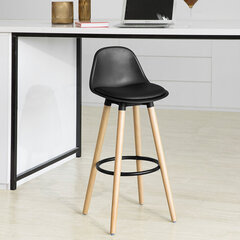 Барный стул SoBuy FST70-SCH, черный/коричневый цена и информация | Стулья для кухни и столовой | 220.lv