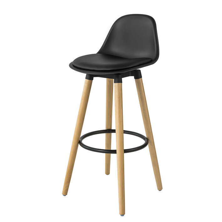 Bāra krēsls SoBuy FST70-SCH, melns/brūns cena un informācija | Virtuves un ēdamistabas krēsli | 220.lv