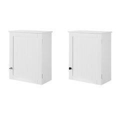 Подвесной шкаф для ванной комнаты SoBuy BZR19-W, белый цена и информация | Шкафчики для ванной | 220.lv