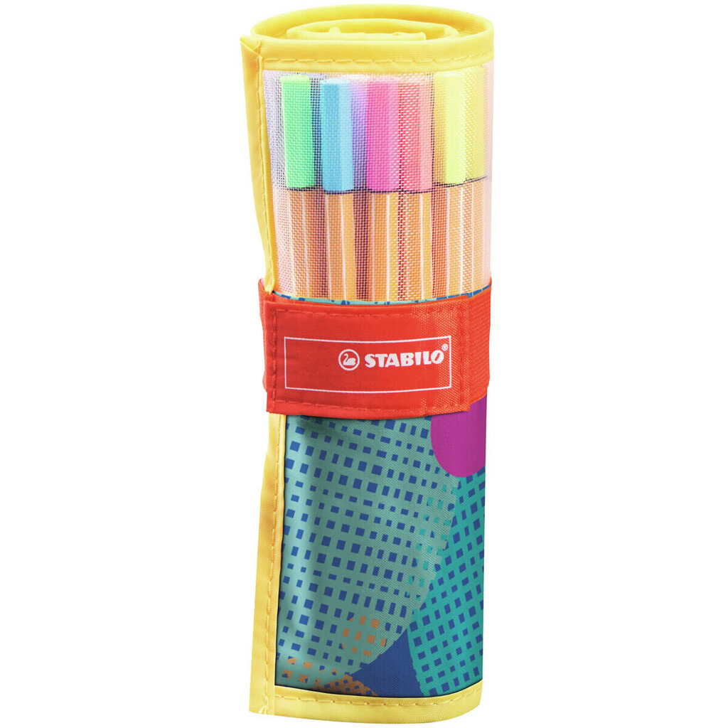 Tintes pildspalvu komplekts STABILO POINT88 ar penāli |25 krāsas cena un informācija | Rakstāmpiederumi | 220.lv