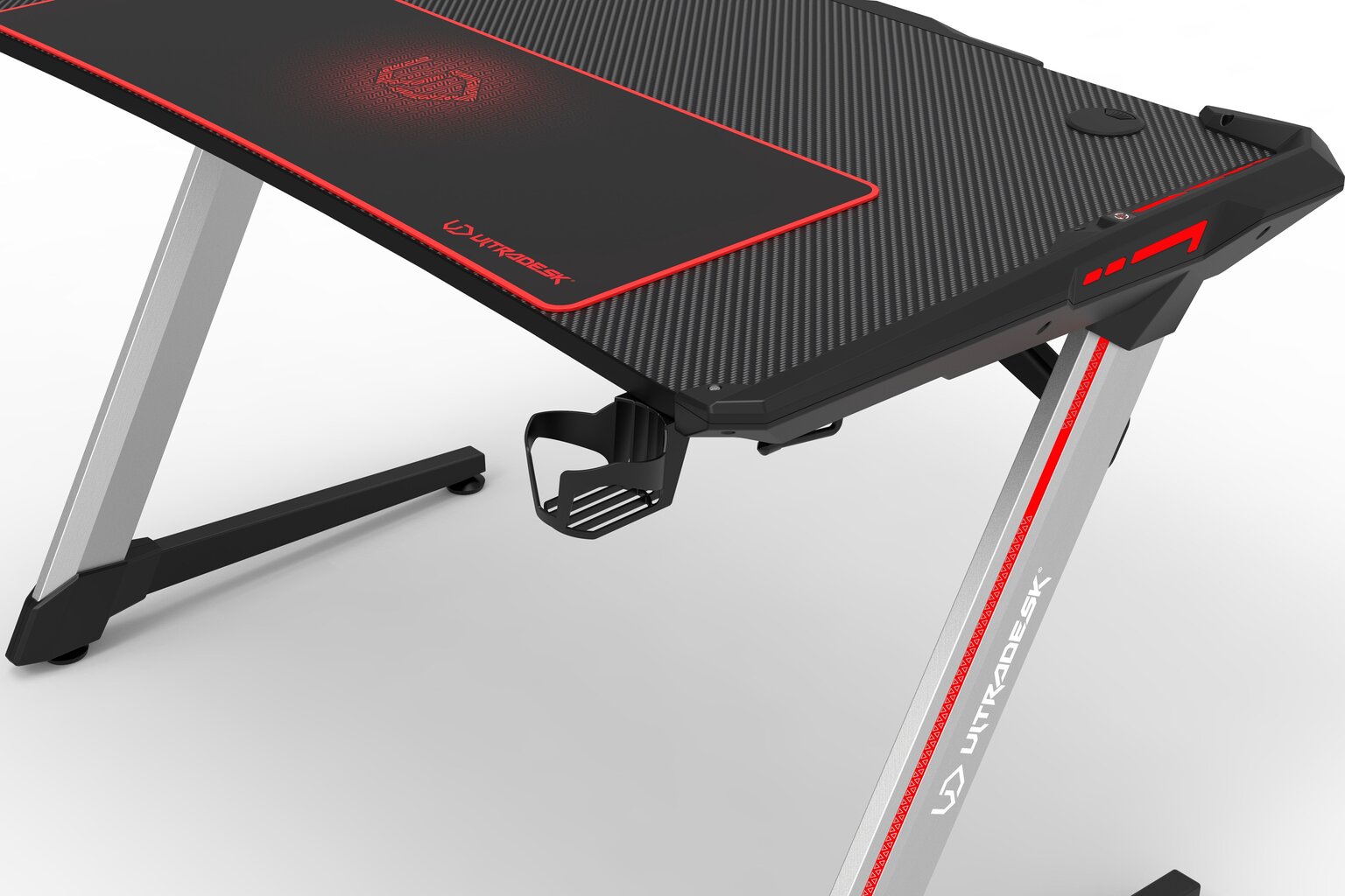 Spēļu galds Ultradesk Racer, melns cena un informācija | Datorgaldi, rakstāmgaldi, biroja galdi | 220.lv