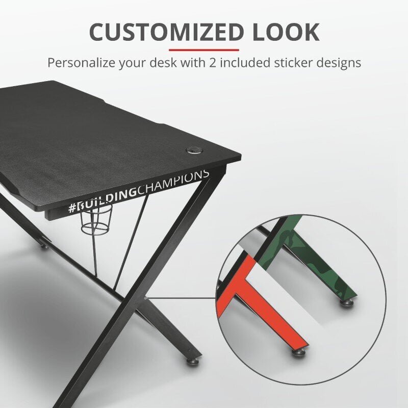 Spēļu galds Trust GXT 711 Dominus, melns цена и информация | Datorgaldi, rakstāmgaldi, biroja galdi | 220.lv