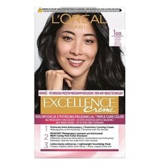 Стойкая краска L'Oréal Paris Excellence CRÈME 100 цена и информация | Краска для волос | 220.lv