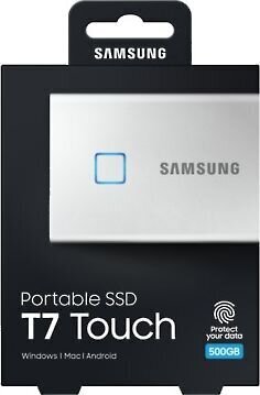 SSD EXT SAMSUNG T7 Touch 1000G Silver USB 3.2 Gen 2 / MU-PC1T0S/WW