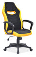 Spēļu krēsls Signal Meble Camaro, melns/dzeltens