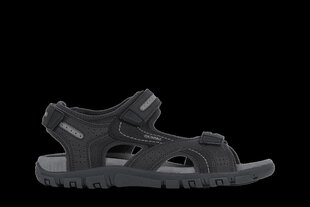 GEOX vīriešu melnas sandales UOMO SANDAL STRADA цена и информация | Мужские шлепанцы, босоножки | 220.lv