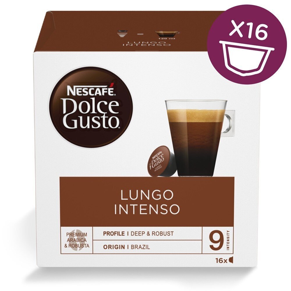 NESCAFE DOLCE GUSTO Lungo Intenso, 16 kaps. цена и информация | Kafija, kakao | 220.lv