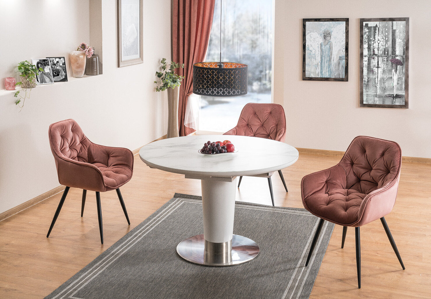 2-u krēslu komplekts Signal Meble Cherry, dzeltens cena un informācija | Virtuves un ēdamistabas krēsli | 220.lv