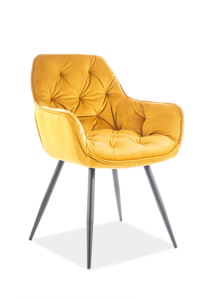 2-u krēslu komplekts Signal Meble Cherry, dzeltens cena un informācija | Virtuves un ēdamistabas krēsli | 220.lv