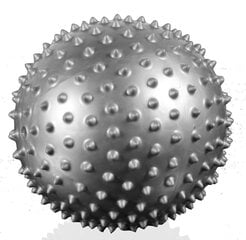 Сенсорный массажный мяч Gymstick 20 см, цвет серебра цена и информация | Аксессуары для массажа | 220.lv