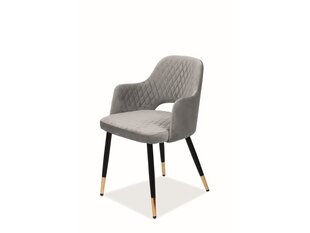 Набор из 2 стульев Signal Meble Franco Velvet, серый цена и информация | Стулья для кухни и столовой | 220.lv
