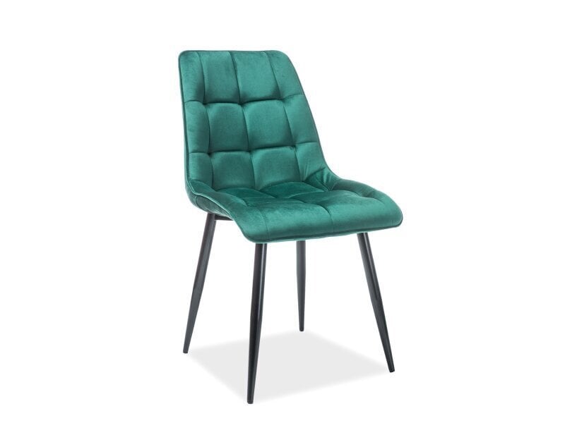 4-u krēslu komplekts Signal Meble Chic, zaļš/melns цена и информация | Virtuves un ēdamistabas krēsli | 220.lv