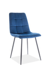 4-u krēslu komplekts Signal Meble Mila Velvet, zils cena un informācija | Virtuves un ēdamistabas krēsli | 220.lv