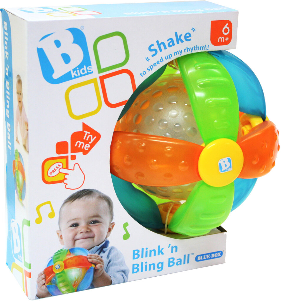 Mirdzoša un skanīga bumbiņa BKids цена и информация | Rotaļlietas zīdaiņiem | 220.lv