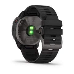 Smart watch Garmin Fenix 6X,Sapphire,Carbon Gray DLC w/Black Bnd цена и информация | Смарт-часы (smartwatch) | 220.lv