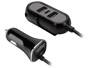 Auto lādētājs Tracer 46351 Multicharger Ar 3 USB 12-24V cena un informācija | Lādētāji un adapteri | 220.lv