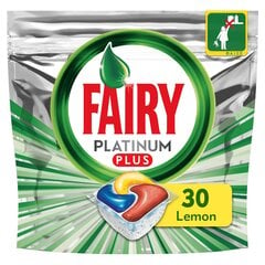 Automātiskās trauku mazgājamās mašīnas kapsulas FAIRY All in 1 Platinum Plus Lemon, 30 kapsulas cena un informācija | Trauku mazgāšanas līdzekļi | 220.lv