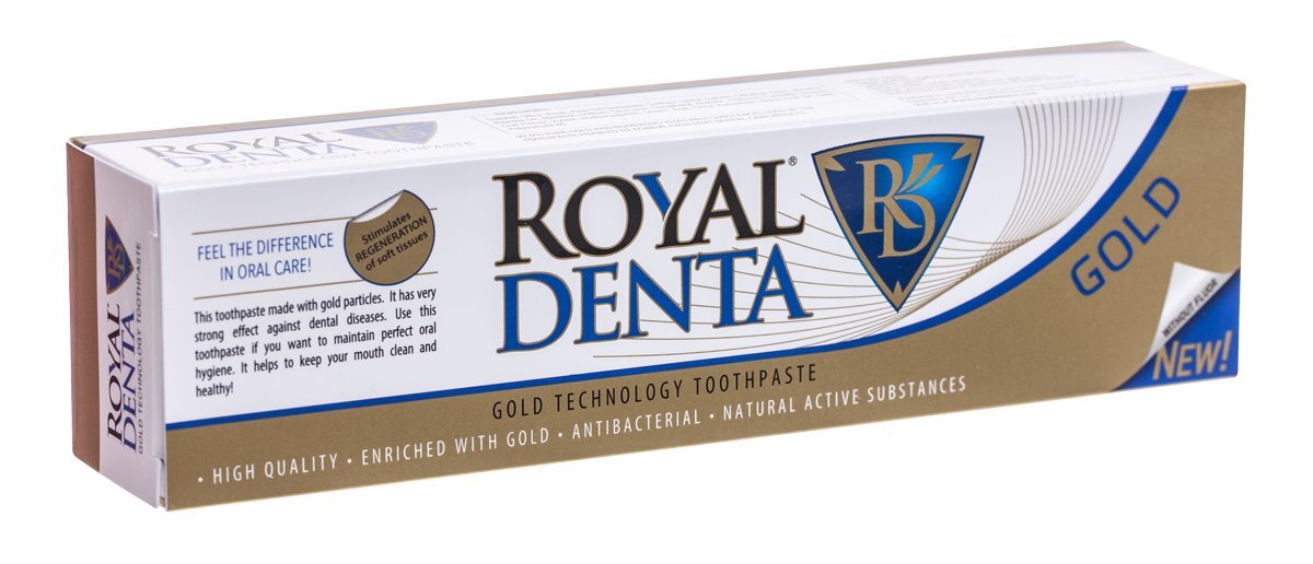 Zobu pasta ar zeltu Royal Denta Gold 130g cena un informācija | Zobu pastas, birstes | 220.lv