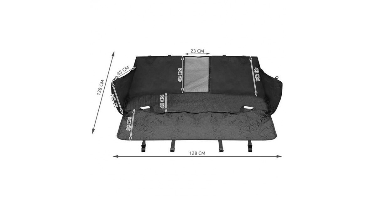 Aizsargsega automašīnas aizmugurējam sēdeklim - Suņu paklājs cena un informācija | Auto piederumi | 220.lv