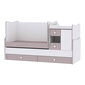 Augoša bērna gultiņa ar kumodi Lorelli Mini Max New, 120x60, balta cena un informācija | Zīdaiņu gultas | 220.lv