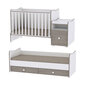 Augoša bērna gultiņa ar kumodi Lorelli Trend Plus New, 110x62, balta cena un informācija | Zīdaiņu gultas | 220.lv