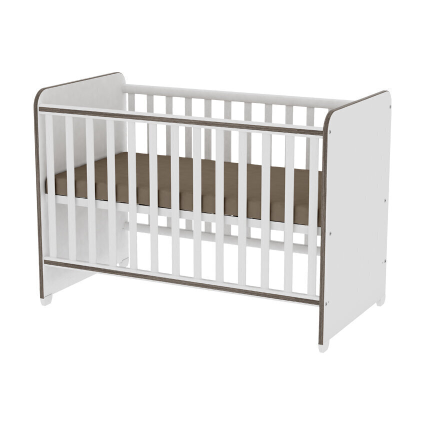 Bērnu gultiņa Lorelli Sweat Dream, 60x120, balta/brūna cena un informācija | Zīdaiņu gultas | 220.lv