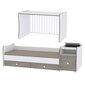 Augoša bērna gultiņa ar kumodi Lorelli Trend Plus New, 110x62, balta/gaiši brūnas krāsas cena un informācija | Zīdaiņu gultas | 220.lv