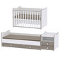 Augoša bērna gultiņa ar kumodi Lorelli Combo, 110x62, balta cena un informācija | Zīdaiņu gultas | 220.lv