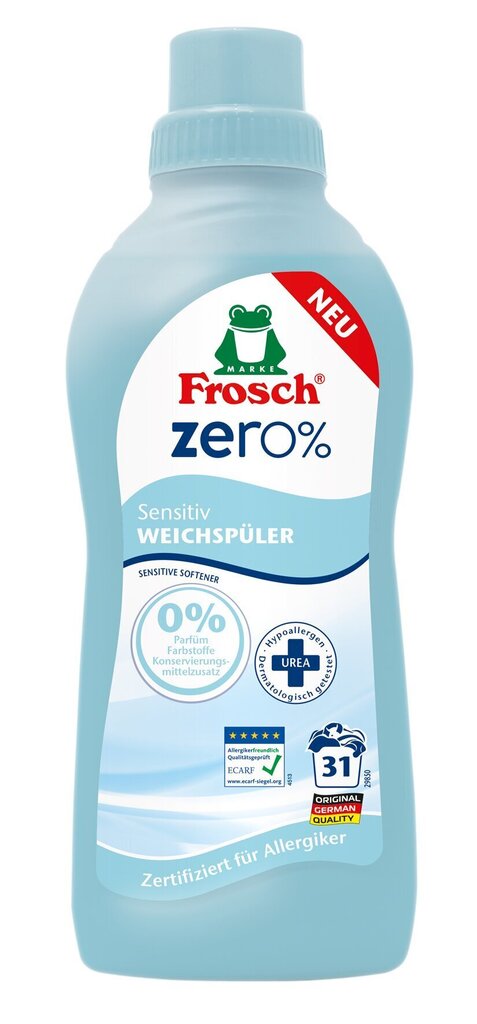 Veļas mīkstinātājs Frosch Zero 750ml цена и информация | Veļas mazgāšanas līdzekļi | 220.lv