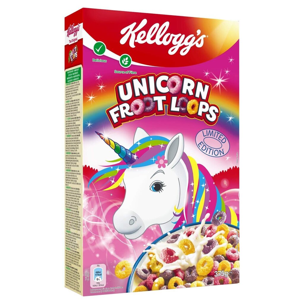 Sausas brokastis KELLOGG'S Froot Loops, 375 g cena un informācija | Brokastu pārslas | 220.lv