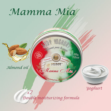 Mitrinošs ķermeņa jogurts MAMMA MIA Saules Fabrika 200 g cena un informācija | Ķermeņa krēmi, losjoni | 220.lv